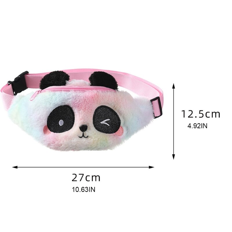 Cute Fanny Pack Panda Waist Bag Plush Belt Bag Chest Bag Small Shoulder Bag H8WD