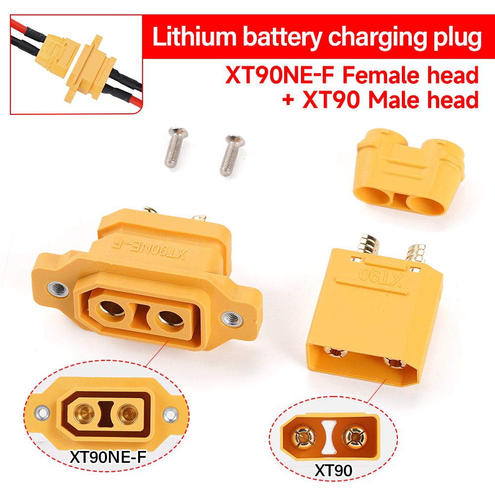 XT90NE-F Lithium-Batterie-Ladestecker Netz stecker fest männlich/weiblich Kopf geschweißt Typ Vergoldung Terminal neue Energie Stecker: Default Title