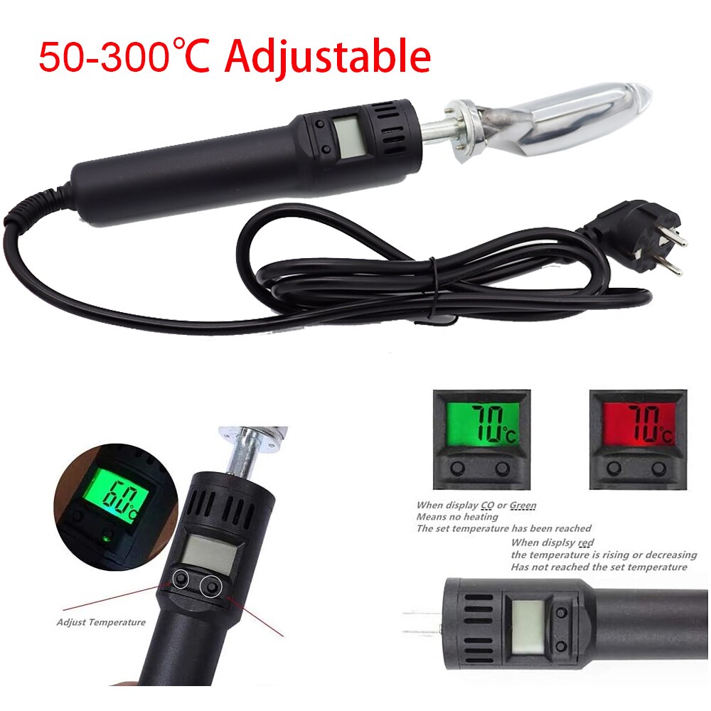 Display a LED maniglia elettrica Mini pelle rughe di ferro rimozione levigatura per abiti in pelle borsa in pelle scarpe stiratura: 220V EU With LED