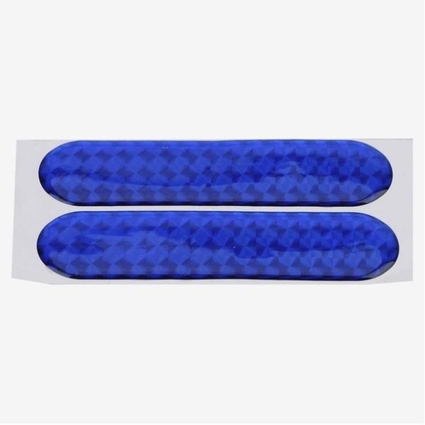 2 Stks/set Auto Deur Reflecterende Sticker Waarschuwingstape Auto Reflecterende Stickers Reflecterende Strips 4 Kleuren Veiligheidsmerk Auto-Styling: Blauw