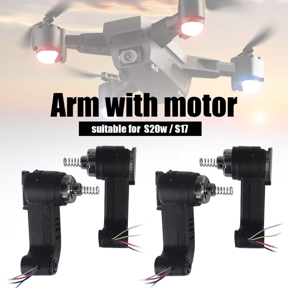 Original arm med motor til  s20w/s17 rc til dji mavic pro drone - bageste venstre arm & ccw motor - antenne landingsudstyr led
