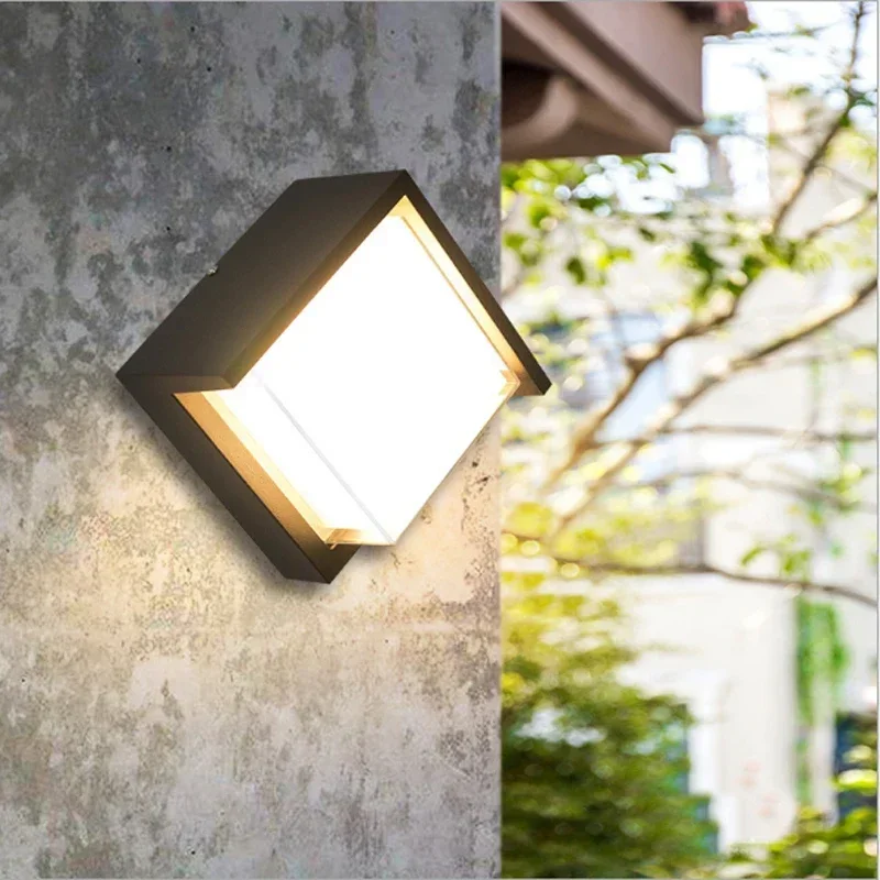 Balkong vanntett utendørs belysning veranda hage ledet vegglampe utvendig gjerde veranda fasade vegglampe gårdsplass trappedekor