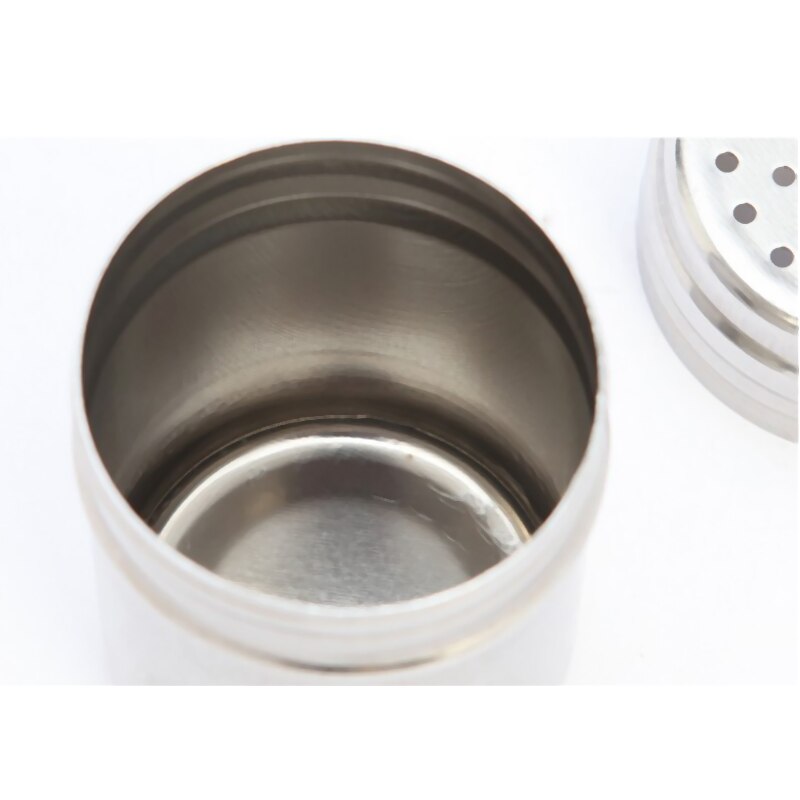 Stainless Steel Lid Condiment Pot Seasoning Bottle Glass Kitchen Supplies And Materials Saltcellar Rotational Regulation