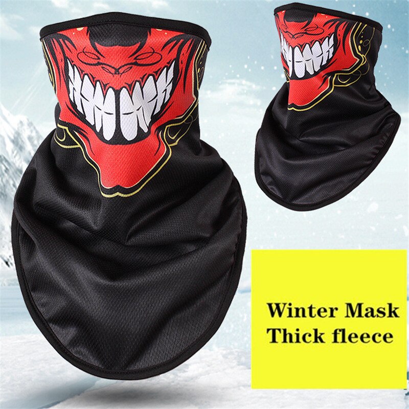 Winter Fleece Ski Scarf . Cycling Snowboard Equipment Bandana Headwear Mask Neck Triangle Thicken Warm Women Men Skull Bibs: NO.7