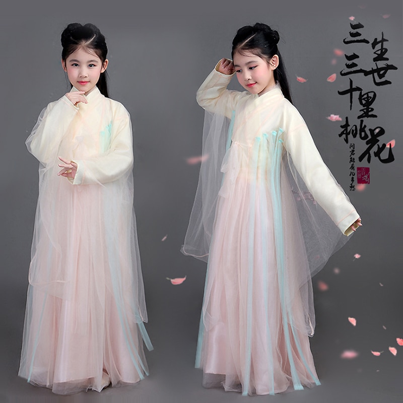 Trajes chinos de baile tradicionales para niñas, ópera antigua dinastía tang han ming hanfu, vestido infantil, ropa de danza folclórica para niños