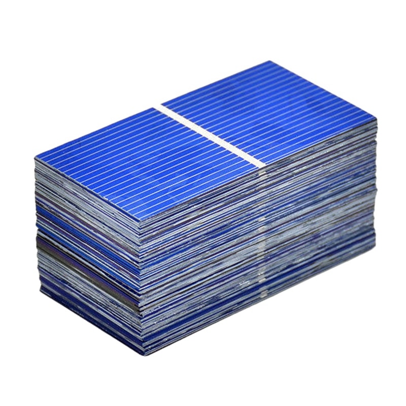 100Pcs Solar Panel Sun Cell Sun Power Solar Cell Diy Solar Battery Charger 52X26Mm: Default Title