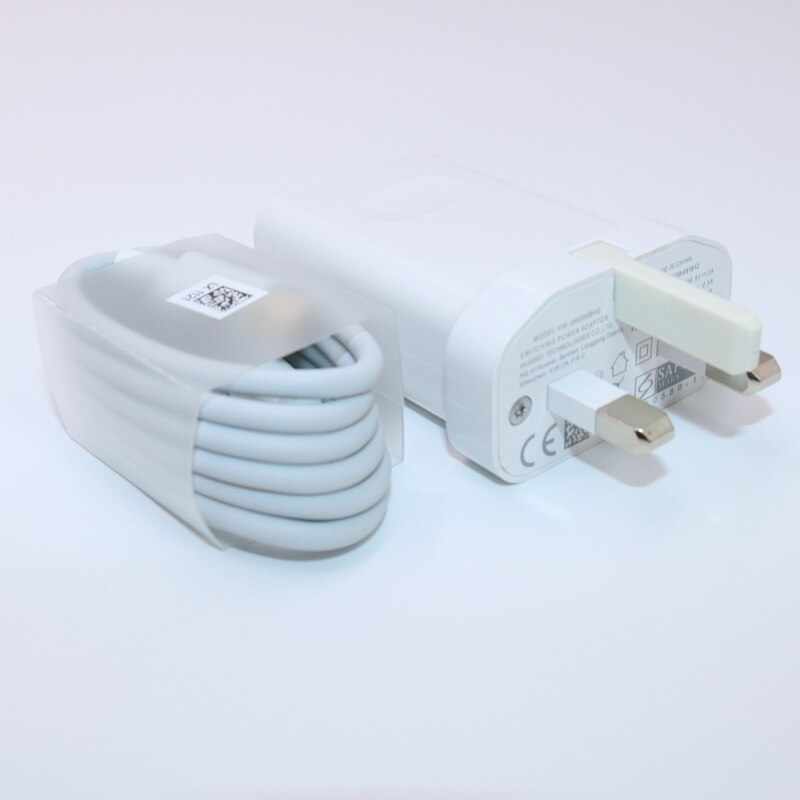 Huawei 9V2A EU charger QC 2.0 Quick Fast Charge Adapter USB Type-c Voor nova3 3i 4 honor 9 8x p7 p8 p9 p10 p20 lite mate 7 8 9: UKx1M cable