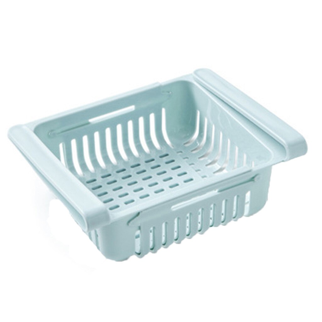 Kitchen Organizer Supplies Kitchen Refrigerator Storage Rack Fridge Freezer Shelf Holder Pull-out Drawer Home Space Saver: Blue