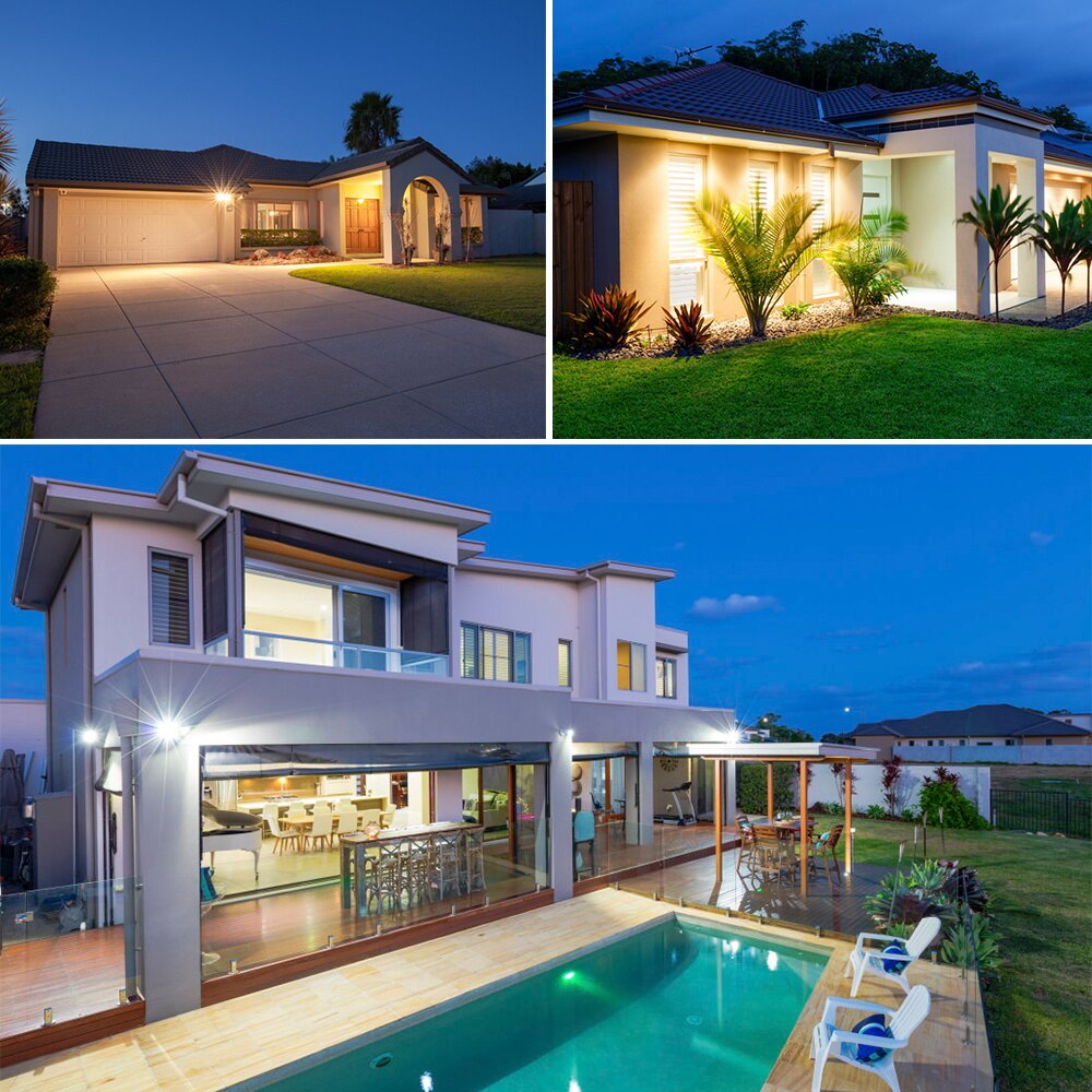 100W 120W FloodLight LED Outdoor Lamp 240V Waterproof Induction Wall Lampy LED Barn Lights 80W High Brightness Street Ampoule