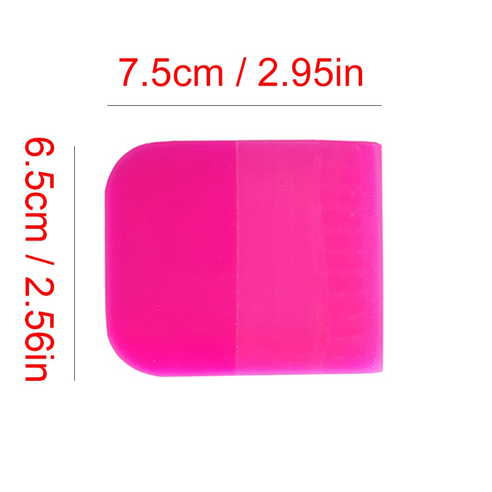 Karbonfolie klistremerke styling tint verktøy vinyl innpakning maling beskyttende film verktøy ppf oxford scraper tpu nal  b72: 7.5 x 6.5cm rosa