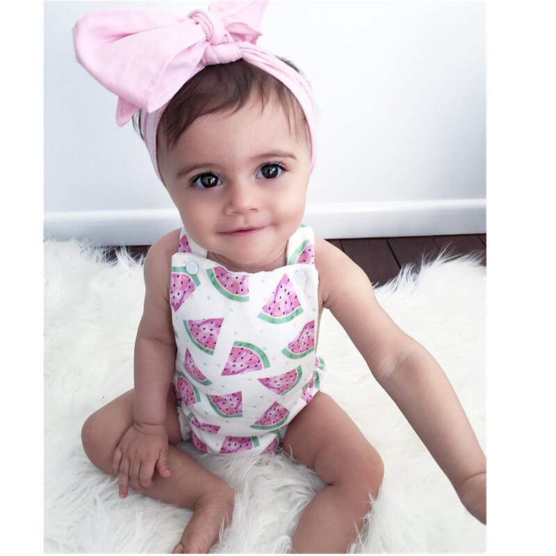 Baby Meisjes Bodysuit + hoofdband 0-24 M Outfits Zomer Zuigeling Baby meisjes kleding Sunsuit