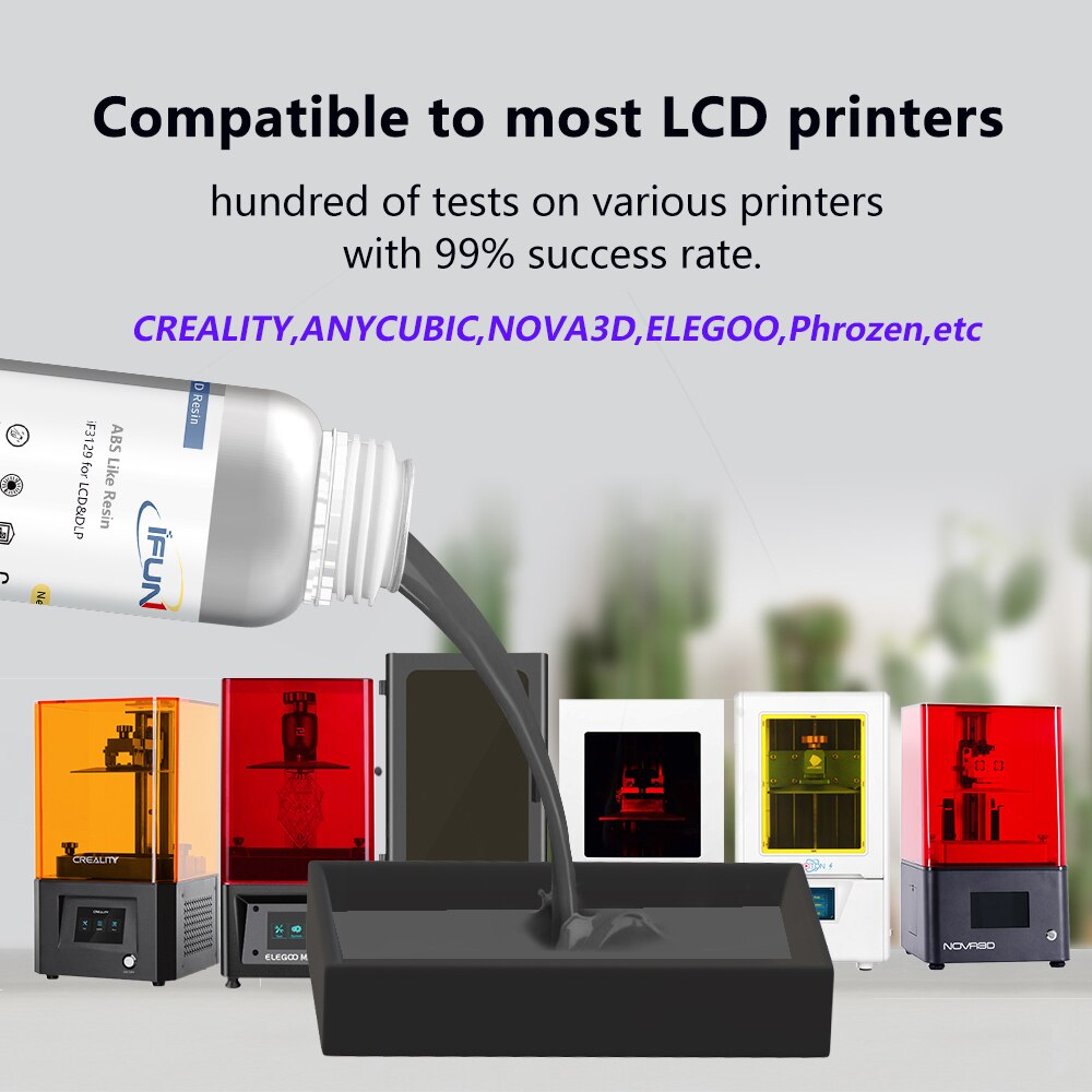 Ifun Abs-Zoals Hars 3D Printer Hars Lcd Uv-Uithardende Hars 405nm Abs-Als Standaard Fotopolymeer Hars voor Lcd 3D Afdrukken