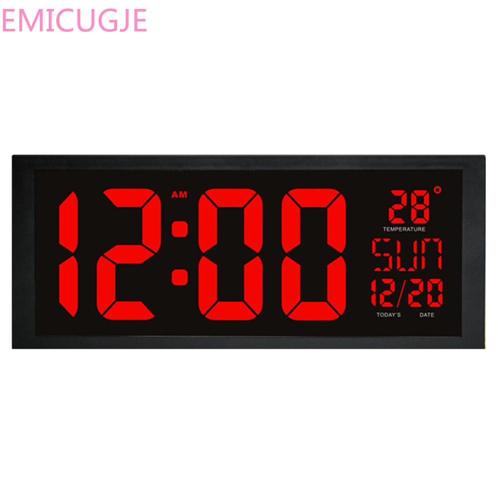 wall clock Home desktop calendar clock Daylight saving time function LED electronic clock with thermometer HD LED large screen