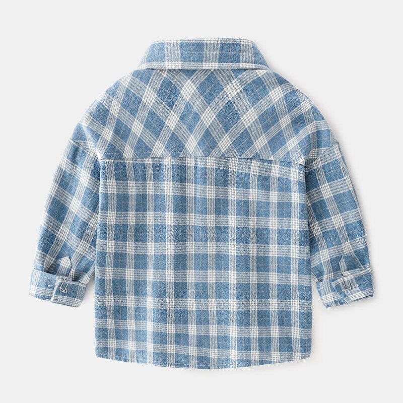 Chemises pour garçons de 2 3 4 5 6 ans | Chemise à manches longues, Plaid décontracté, vêtements printemps-automne pour bébés, t-shirts pour garçons,
