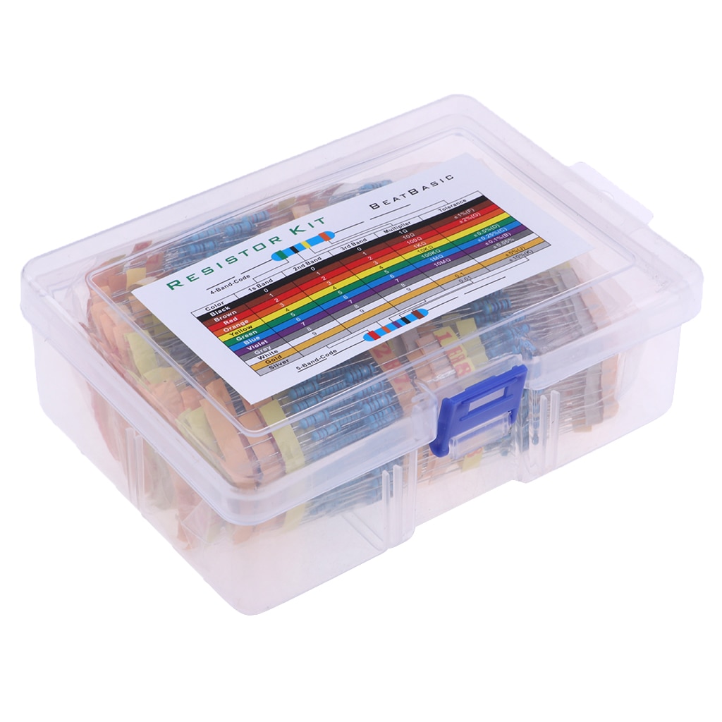 Kit de resistencias 1100x, surtido compatible con 0,1-10M (110 valores X 10 piezas)