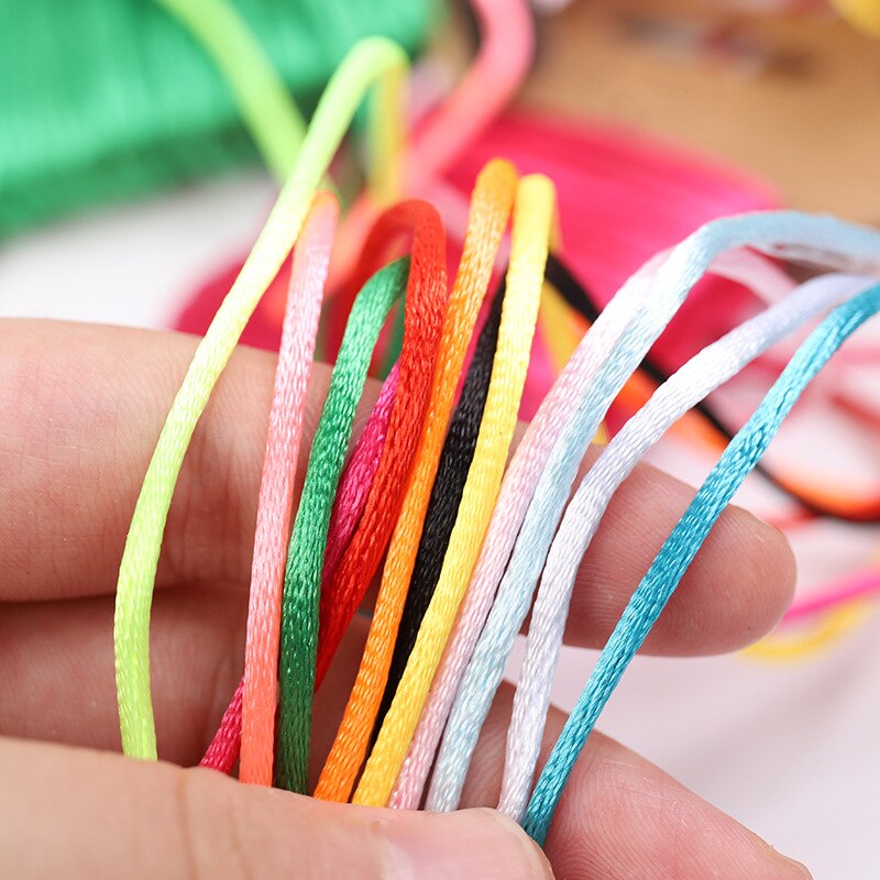 10 Meters Braided Macrame Silk Macrame Cords Rope Thread Wire 2.5 mm DIY Satin Bracelets Making Findings Beading LT20