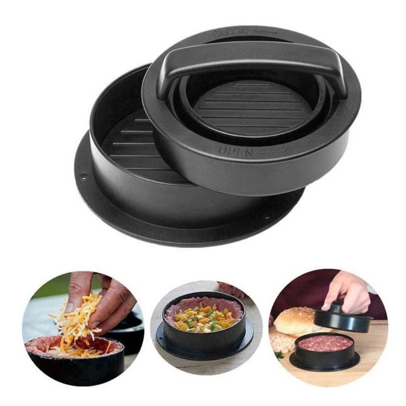 ABS-máquina para hacer hamburguesas con forma redonda, antiadherente, para Chef, hamburguesa, carne, parrilla de ternera, hamburguesa, molde para hacer hamburguesas