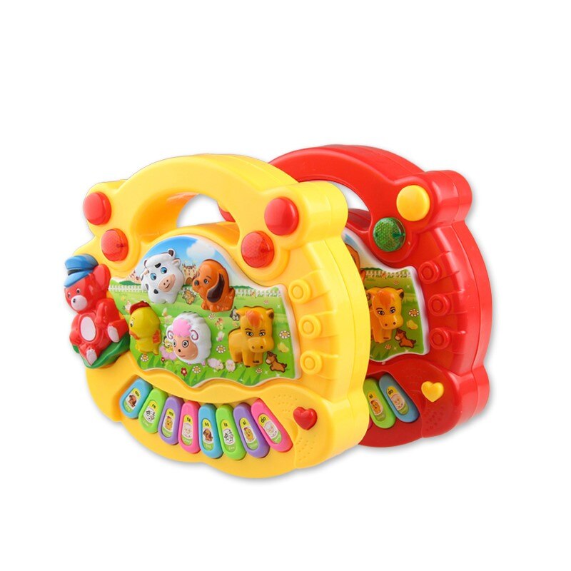 2 Soorten Farm Animal Geluid Kids Piano Muziek Speelgoed Muzikale Dieren Klinkende Keyboard Piano Baby Spelen Type Muziekinstrumenten