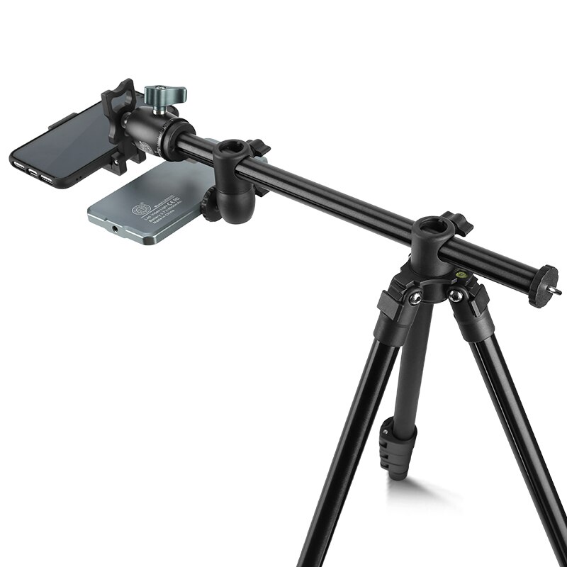 Trépied Horizontal pour téléphone Portable, support de caméra, trépied de voyage léger pour DSLR iPhone avec support de téléphone à distance, sac de transport