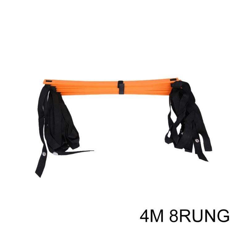 4/6/7/9/12/14 Rung Nylon Straps Agility Training Ladders Soccer Football Speed Ladder Training Stairs Fitness Equipment: orange  8Rung