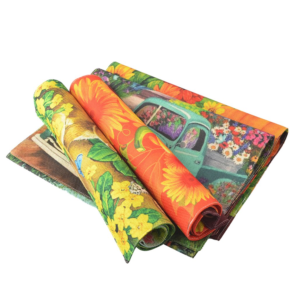 2pcs Autumn Welcome Yard Signs Garden Flags Pumpkins Sunflowers Decor Banners Farmhouse Seasonal Outdoor Yard Decorative Flags