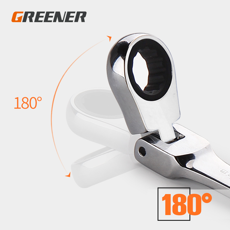 Greener Key Wrench Set,Car Repair Spanner Kit,Hand Tool,Ratchet Wrench,Chrome Steel Movable Head Set Tool,Wrench Universal Key