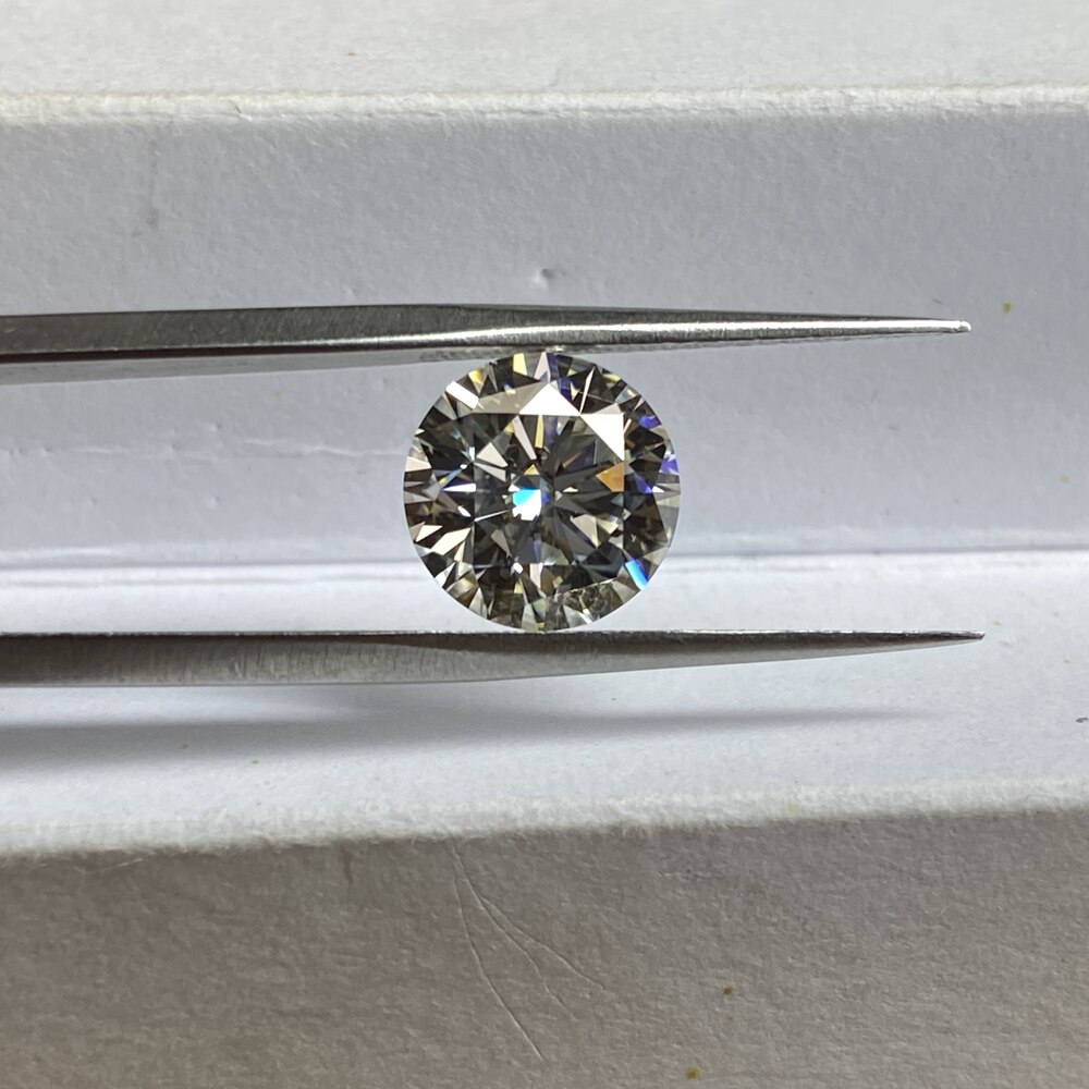 Lab Creat Diamant Losse Moissanite 2 Stuks 0.5 Karaat 5 Mm Ef Kleur Uitstekende Cut Duidelijkheid VVS1 Moissanite Oorbel Ring