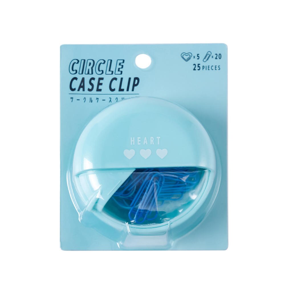 25 st/kartong kaktus stjärnglass mini gem godis färg kawaii brevpapper metall pärm klämmor foton biljetter anteckningar brev: Blå