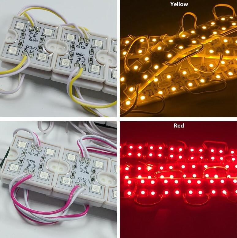 100pcs DC12V 5050 4 LED Modules White/Warm White IP65 Waterproof for LED Signs Advertisements