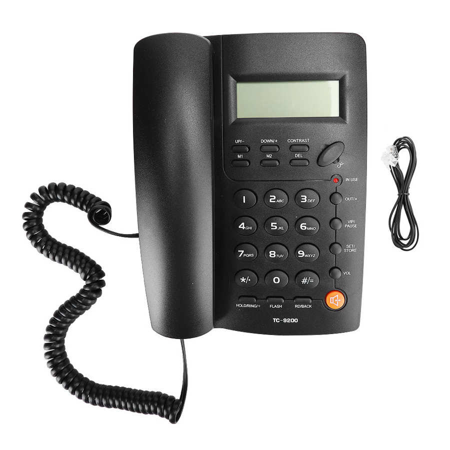 Téléphone portable mains libres noir ABS TC-9200, Identification, famille, Business, hôtel, fixe
