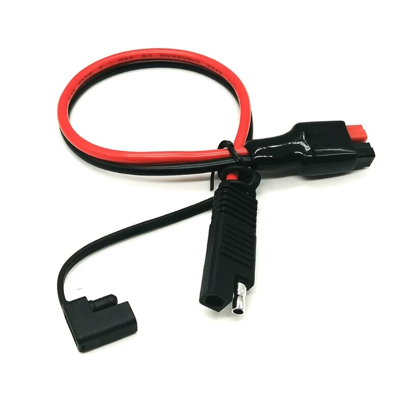 Waterproof and Dustproof Cover SAE Adapter SAE Connectors 12AWG Cable，for Pre-Wired RV Boat Charge Battery Solar Panel-30cm/11.8