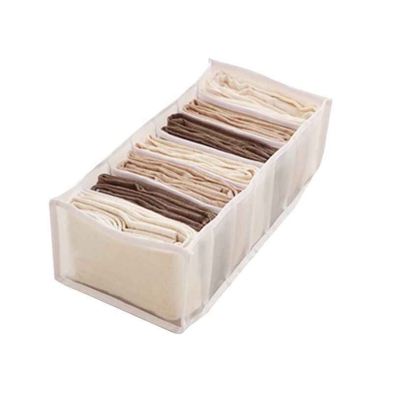 Anpassbare Jeans-Aufbewahrungsbox mit Fächern, Socken, Kleidung, Unterhosen, Schubladenteiler, Unterwäsche-Aufbewahrungsbox, Schrank-Organizer: Schwarz