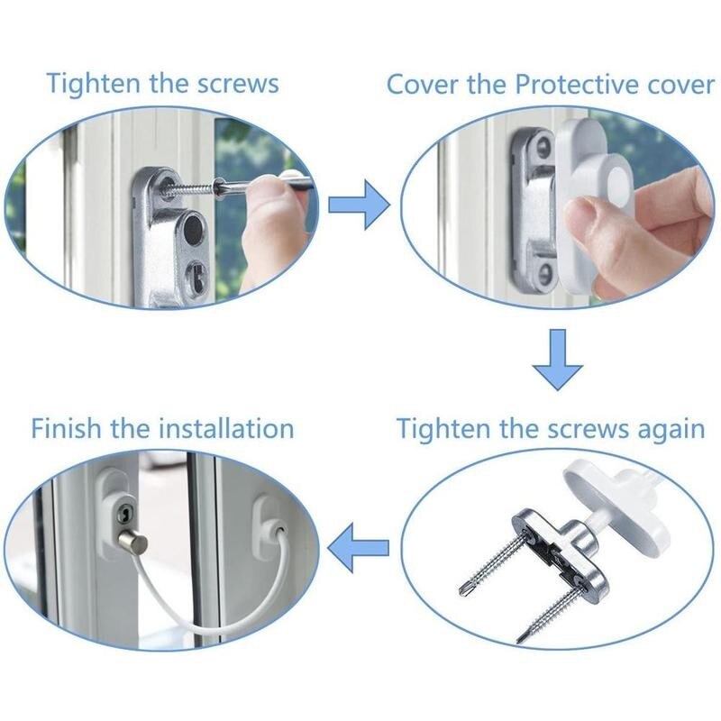 Child Window Lock Baby Safety Protection Children From Being Hurt Baby Lock Kids Windows Chain Limiter Anti-theft Drawer Locks