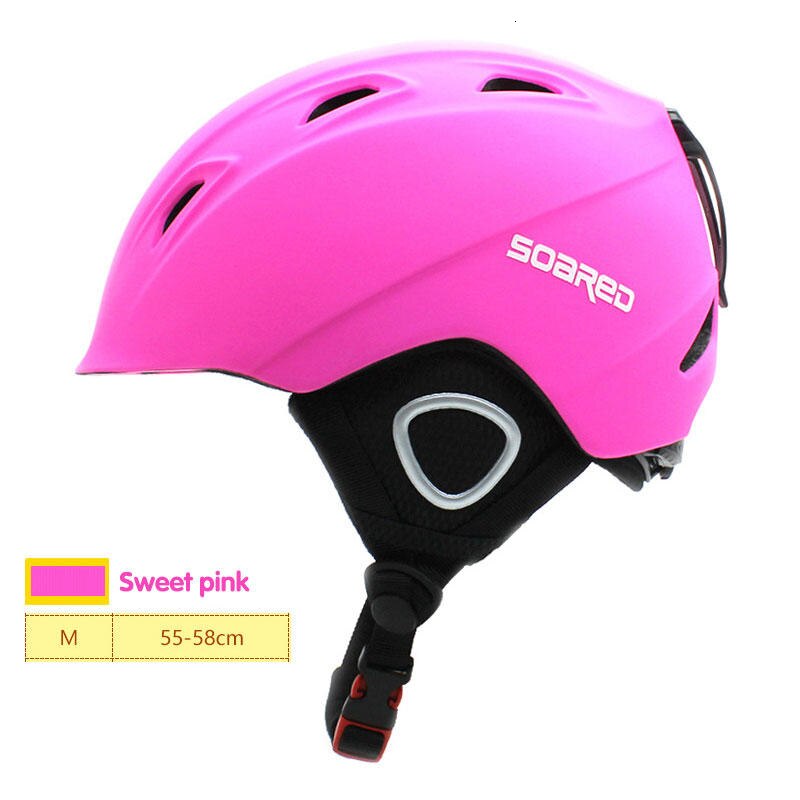 Casque de Ski pour enfants ultra-léger en plein air casque de Snowboard respirant Sport Roller-skate chapeau Satety moto casque protecteur de tête: Rose / S