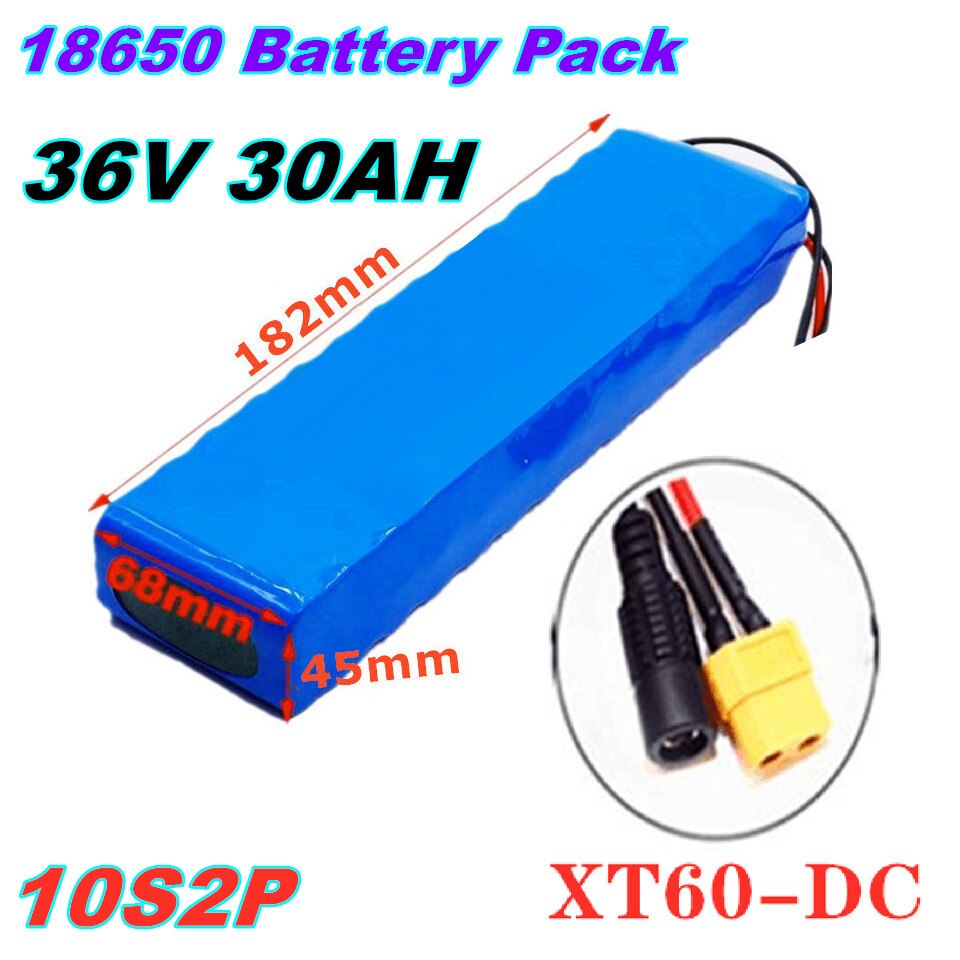 36V 30Ah 10S2P Battery ebike battery pack 18650 Li-Ion Battery 500W High Power and Capacity 42V Motorcycle Scooter: Red