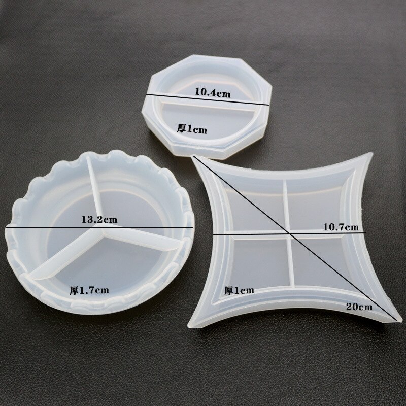 DIY crystal epoxy Resin mold irregular dish mold flower mirror manual storage box silicone mold