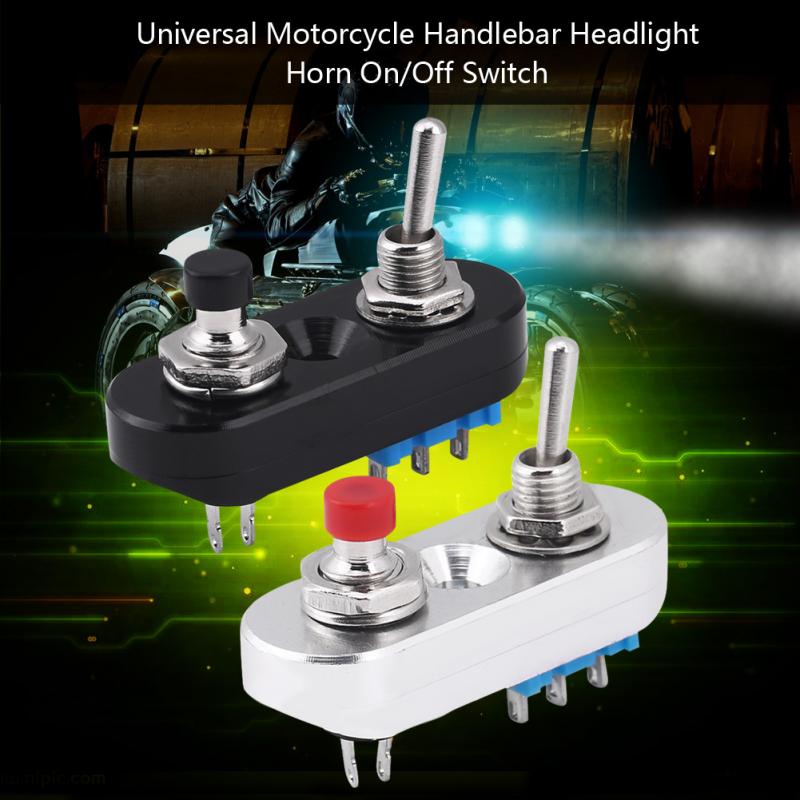 Aluminum Alloy Universal Motorcycle Handle Handlebar Grip Switch Headlight Horn On/Off