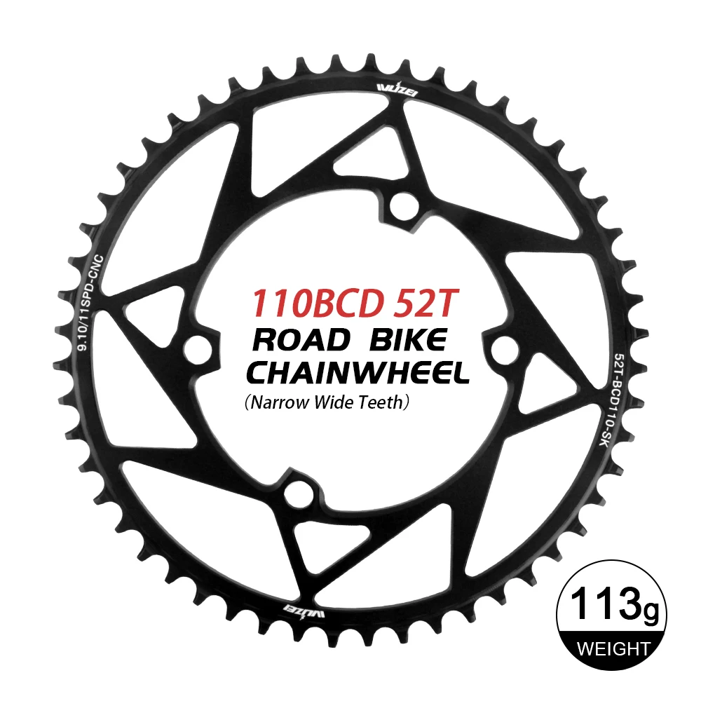 110 plato de bicicleta de carretera bcd para Shimano 105 platos r7000 r8000 r7100 r8100 r9200 4700 5800 6800 dura ace 110bcd rueda de cadena: Azul marino