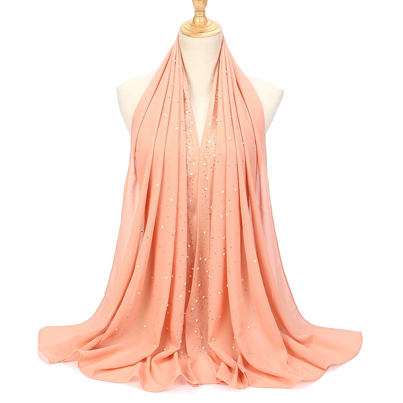 Chiffon Hijabs Schal Turbane Chiffon Schals für muslimische Schleier islamische malaysische Frauen Schleier Hijabs Schal lange Schals: Grau