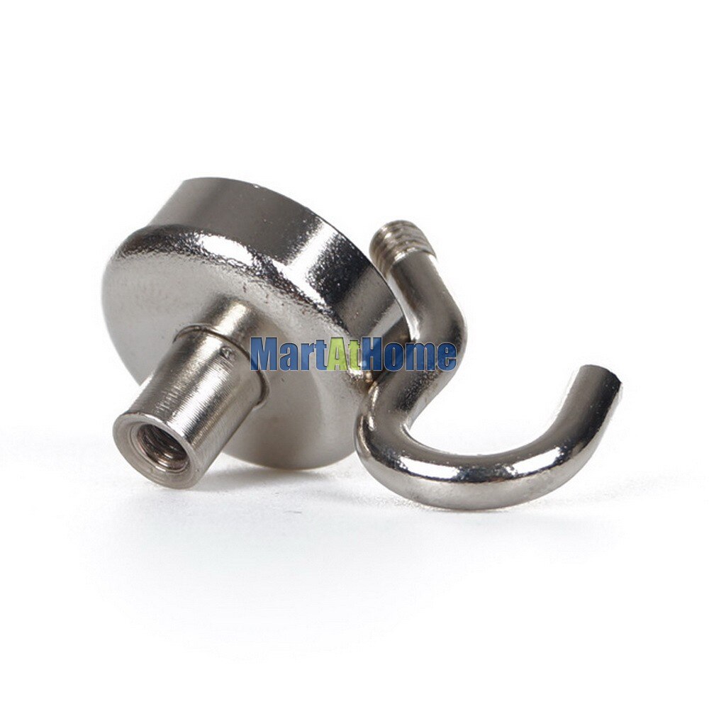 5PCS/lot Powerful Neodymium Magnetic Hook Magnets NdFeB holds 20 LBS D20 #BK017 @CF