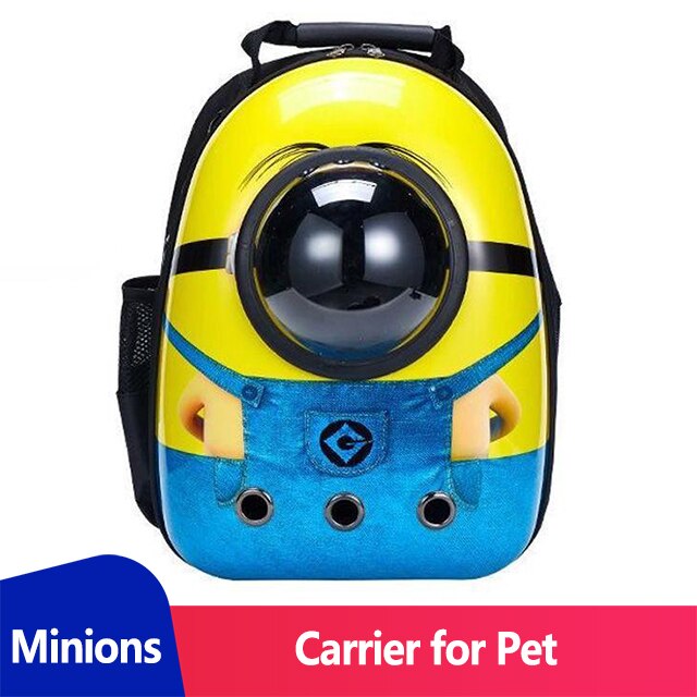 Carrier for Cat Backpack Window Space Cats Carrier Backpack Dog Transport Pet Carrier Backpack Cat Walkabout Dog Backpack Petty: Minions Cat Bag
