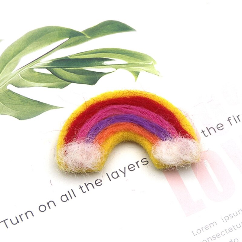 5 Pcs DIY Handmade Baby Felt Rainbow Home Party Decorations Photography Props J60B