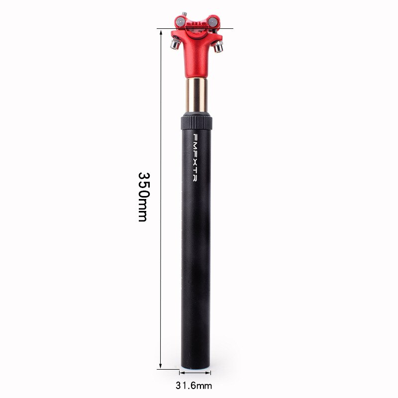 Bicycle Suspension Seatpost Shock Absorber Damping MTB Mountain Bike Seat post Bicycle Seat Tube 27.2/28.6/31.6/33.9mmx350mm: 31.6x350mm  Red