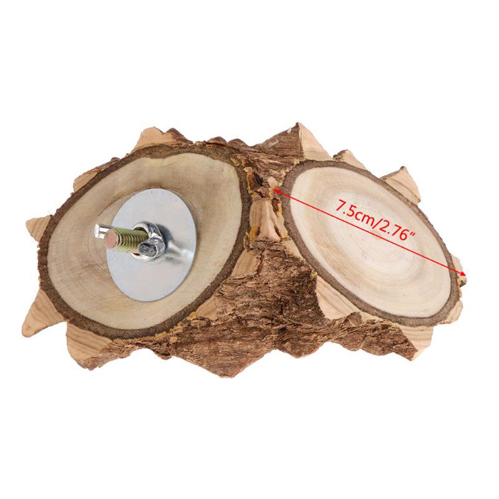 Pet Platform Right Angle Wood Perch Parrot Hamster Squirrel Bird Cage Playing Stand Jumping Board