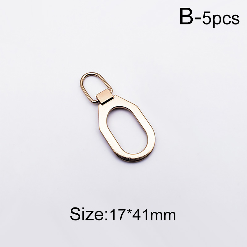 Extractor de cremallera Universal de 5 piezas, cabeza de cremallera desmontable, Kits de reparación de repuesto instantáneo para deslizador de cremallera, Kits de costura artesanal DIY: B