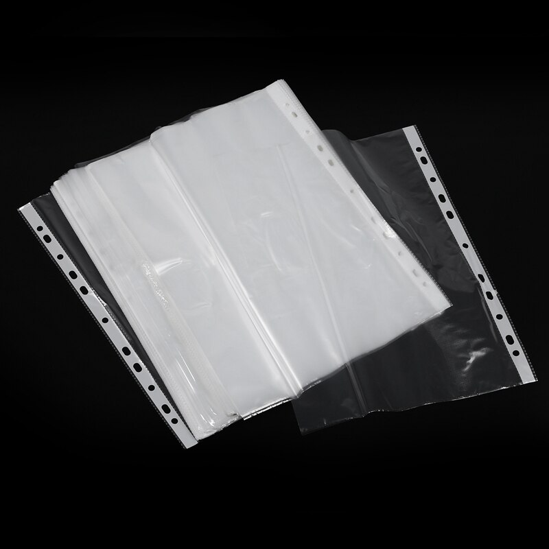 A4 clear plastic punched pockets / wallets / sleeves 200 Pcs