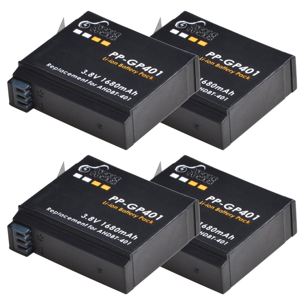 Batería y cargador para Go pro Hero 4 hero4, accesorios para Cámara de Acción GoPro HERO4 AHDBT-401: 4 battery