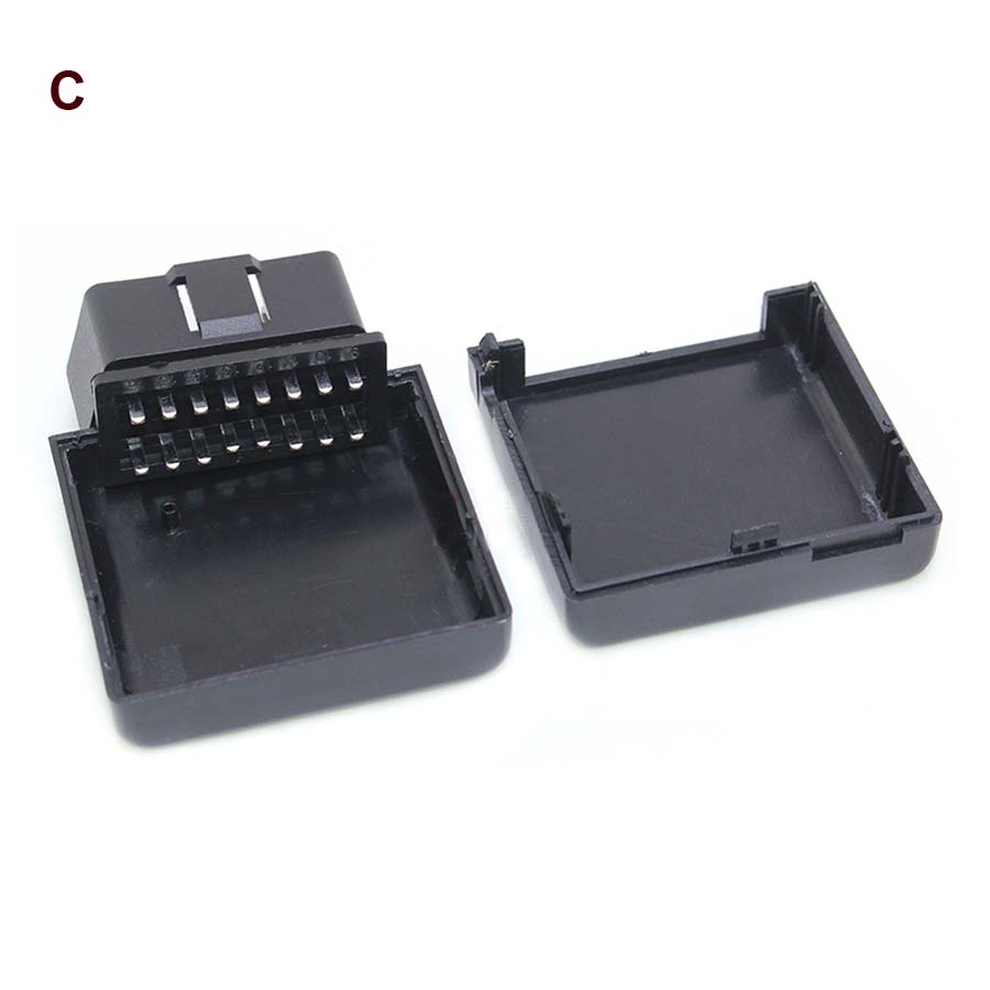 12 Types Option J1962 Male Connector 12V Car OBD Shell Plug with Screws OBD2 16pin OBD DIY Assemble Diagnostic Interface Socket: grey