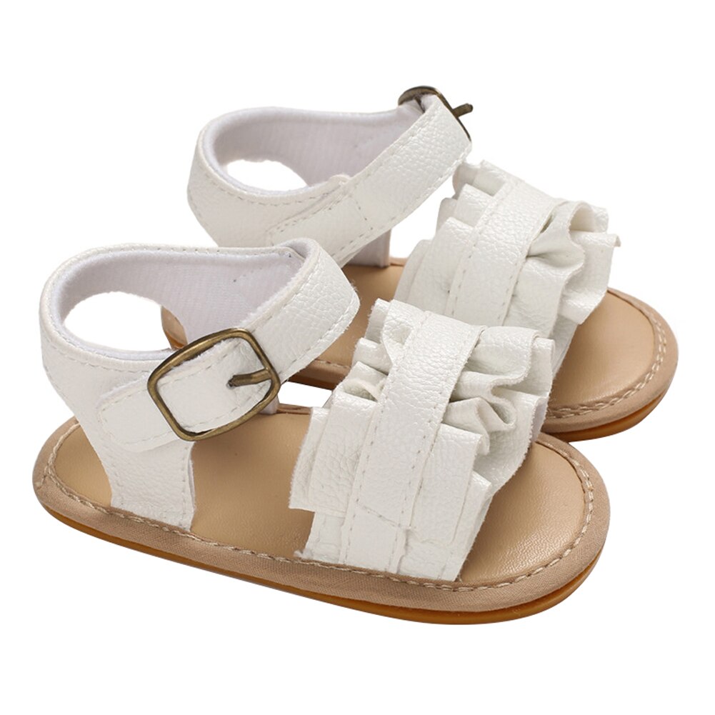 ¡Novedad de ! Mocasines de verano para bebés, sandalias a la para niñas, zapatillas de deporte, zapatos de cuero para bebés de 0 a 18 meses, sandalias para bebés: Blanco / 7-12 meses