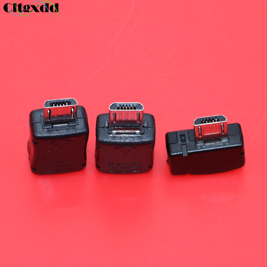 cltgxdd 1pcs Micro USB 5 pin Male plug connector Long / Short / Bent V8 port welding Data OTG line interface DIY data cable